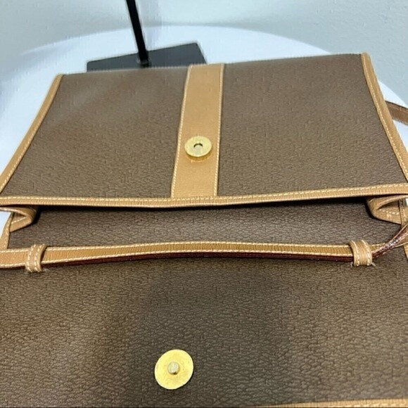 Lancel Brown Leather Vintage Shoulder Crossbody  Clutch Bag - Picture 6 of 14